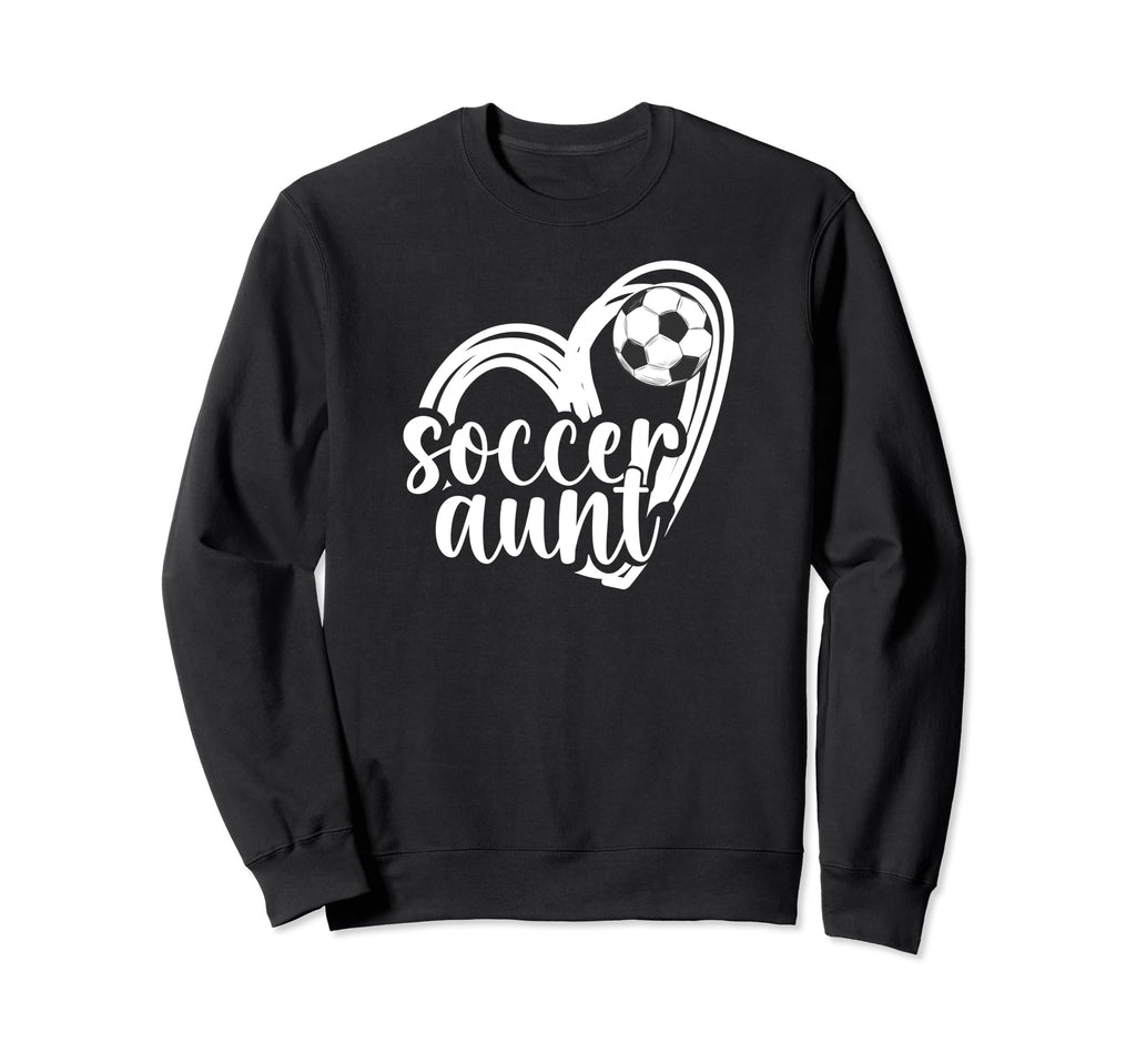 Soccer Aunt Heart Aunt Soccer Sweatshirt - Custom Art Print Men Women
