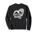 Soccer Aunt Heart Aunt Soccer Sweatshirt - Custom Art Print Men Women