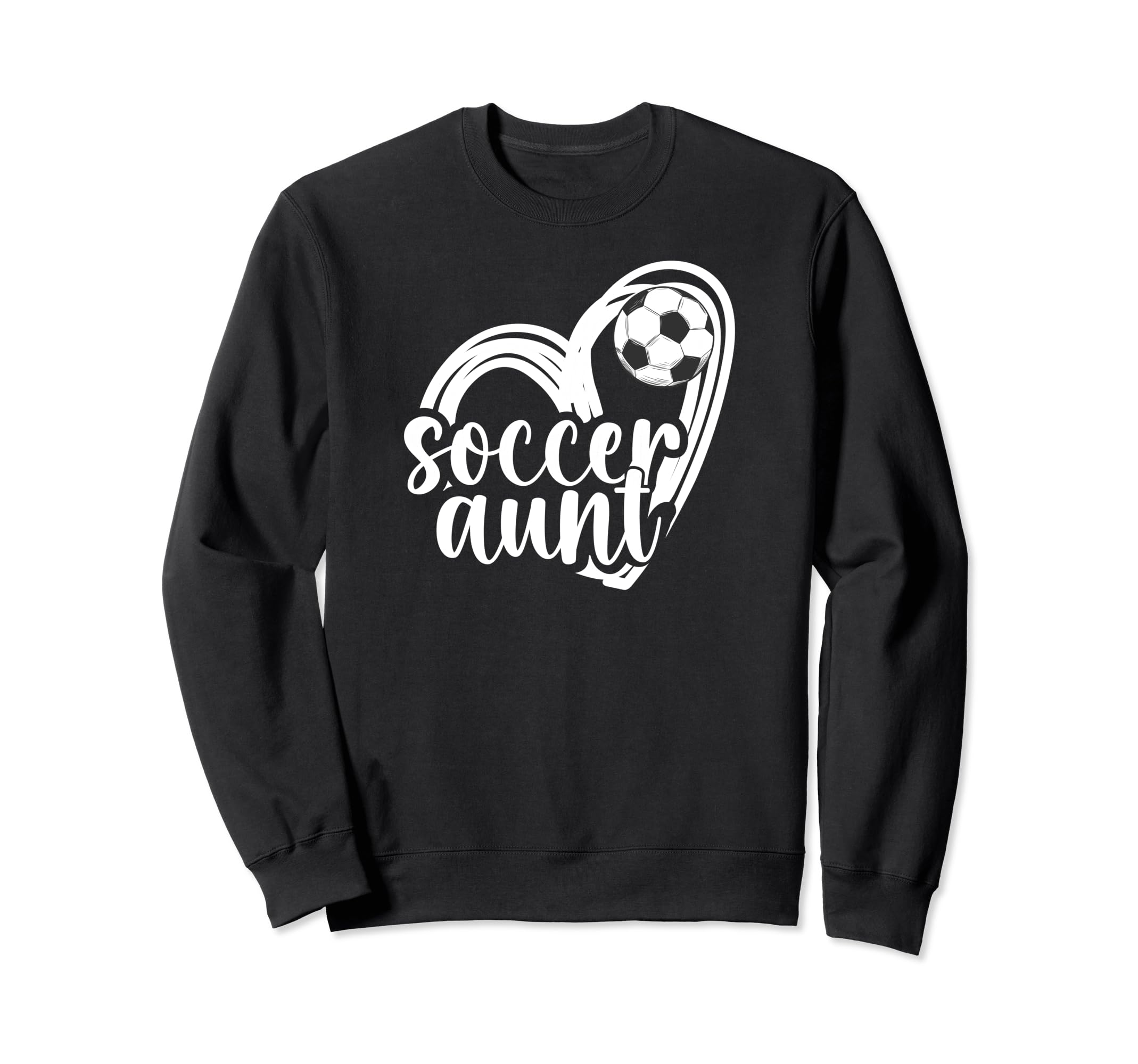 Soccer Aunt Heart Aunt Soccer Sweatshirt - Custom Art Print Men Women