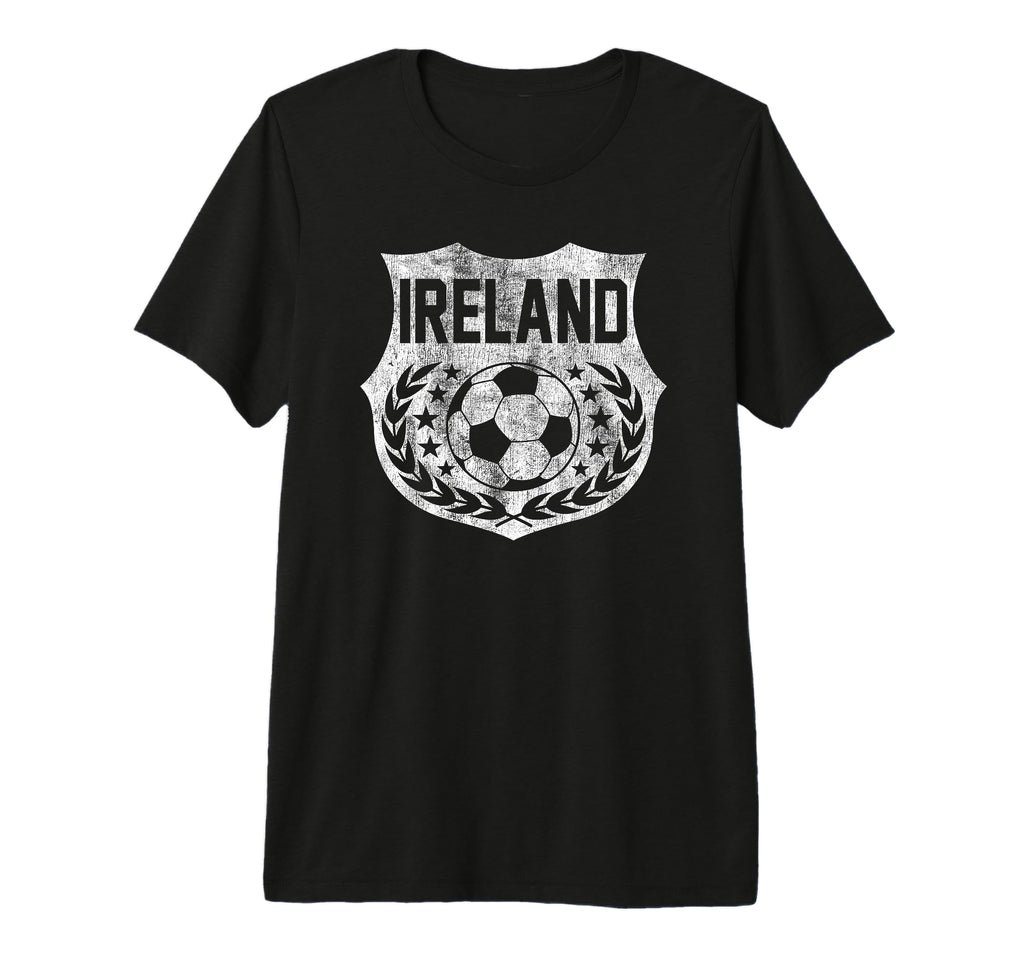 Ireland Faded Soccer Tri Blend T-Shirt - Trendy Graphic Men Women