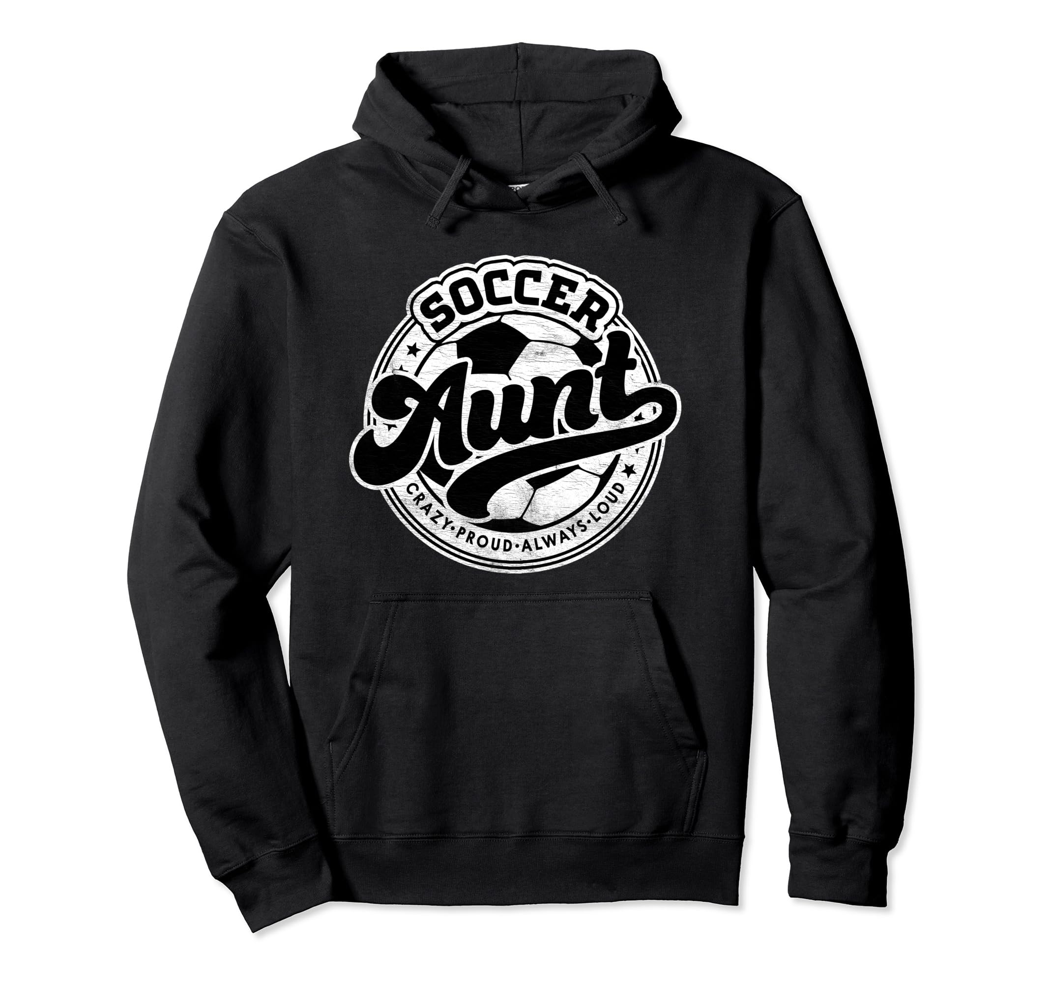 Soccer Aunt Family Matching Game Day Hoodie - Fun Novelty Design for Adults