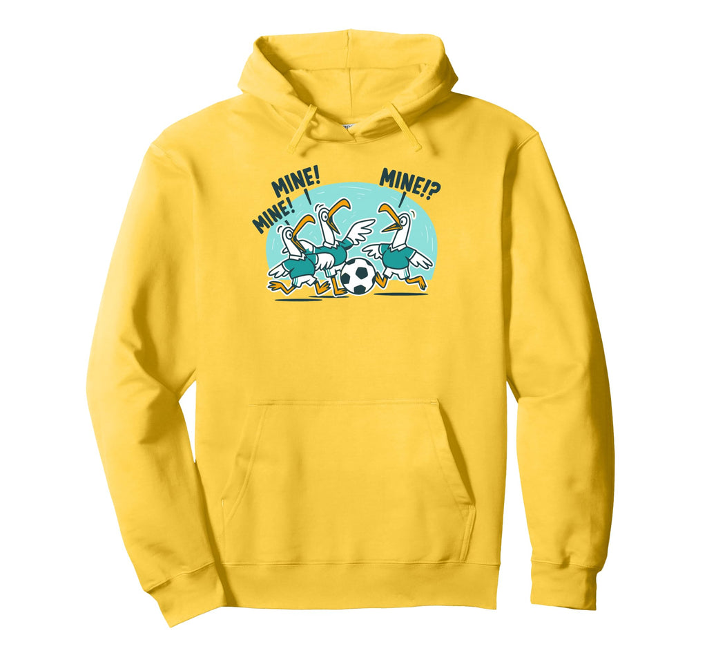 Funny Bird Playing Soccer Ocean Hoodie - Casual Everyday Wear for Adults