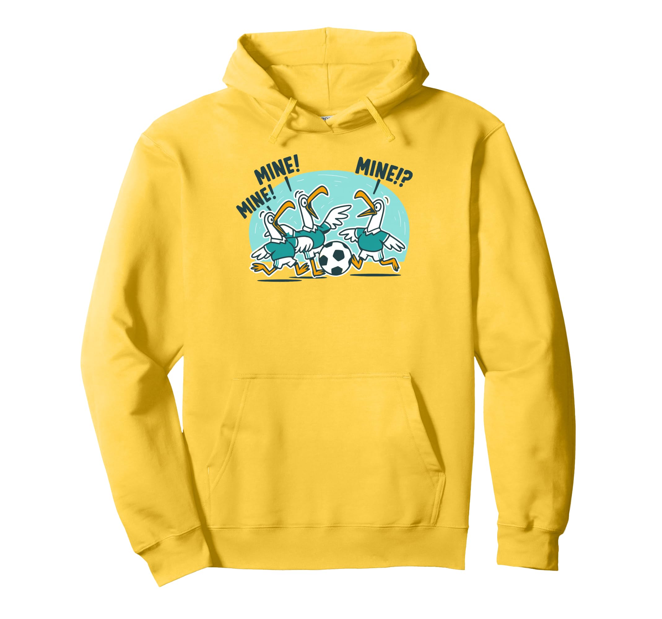 Funny Bird Playing Soccer Ocean Hoodie - Casual Everyday Wear for Adults