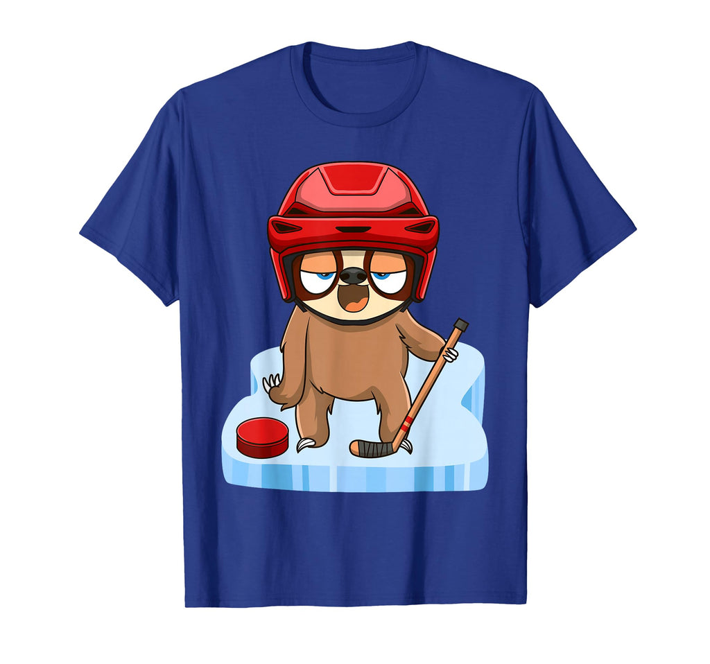 Funny Sloth Playing Ice Hockey T-Shirt - Aesthetic Graphic for Adults