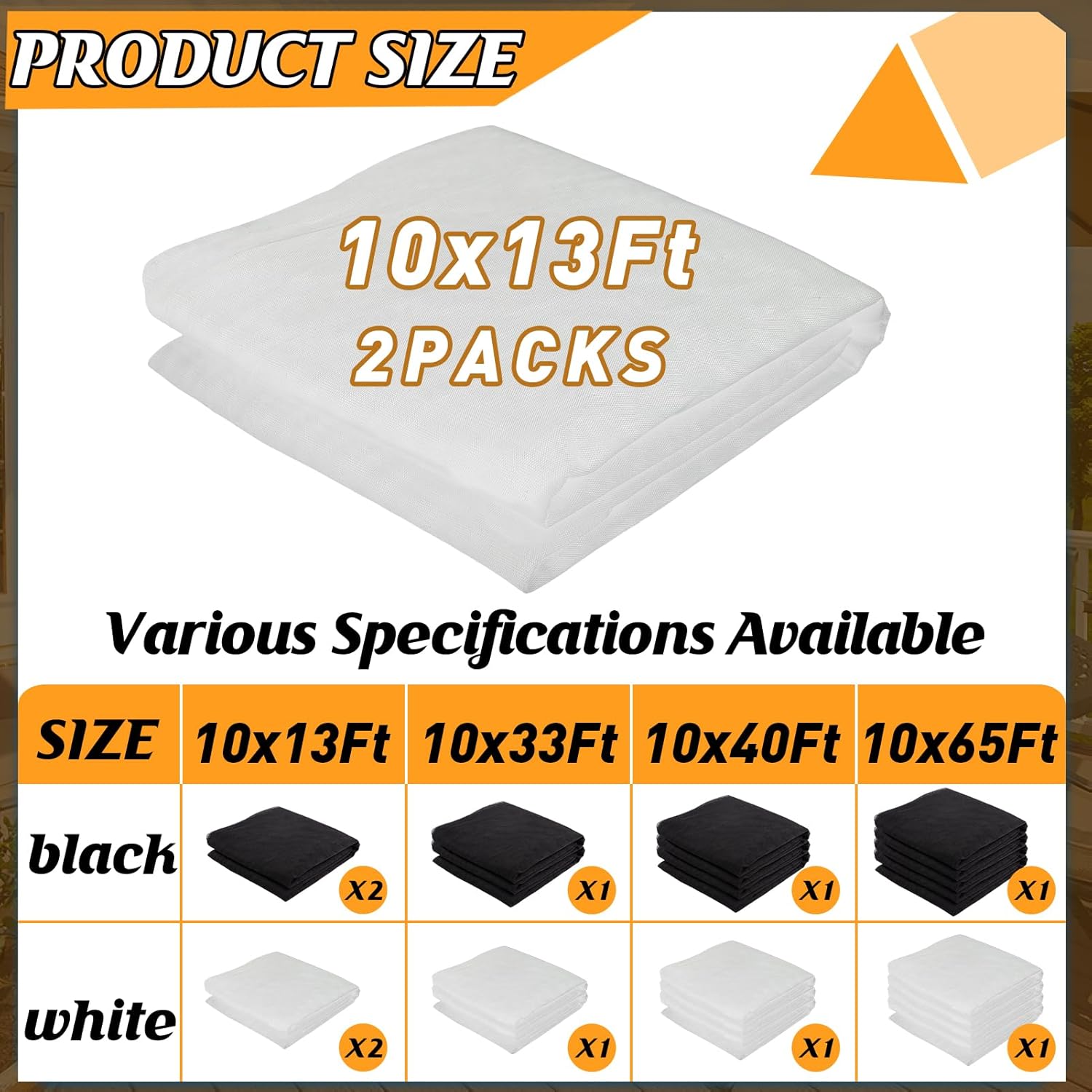 2Pcs 13x10ft Mosquito Net, Mesh Netting for Patio Skin and Plants Protection, Garden Bird Bug Screen, White