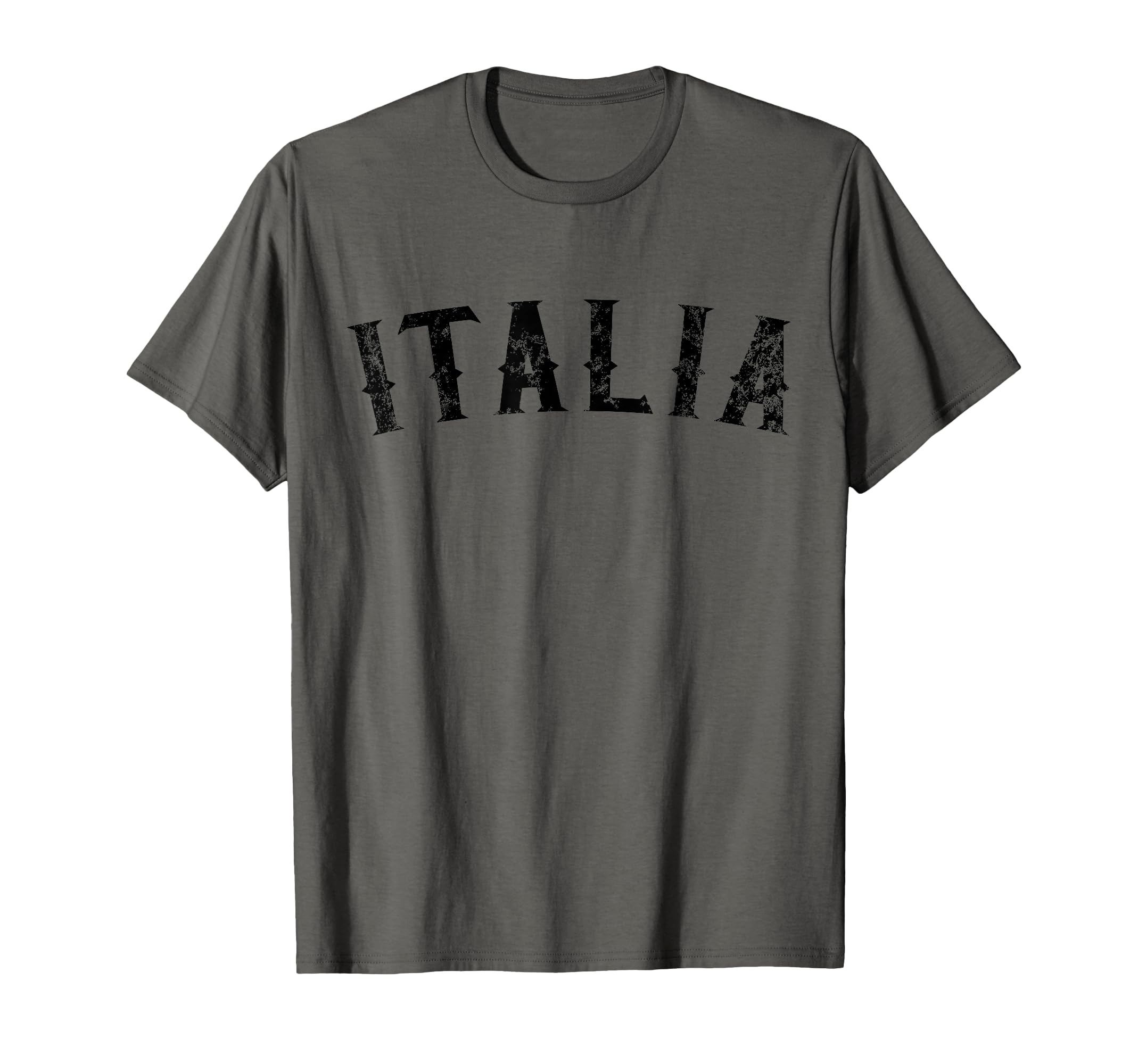Italia Distressed Black Text Italy T-Shirt - Custom Art Print Men Women