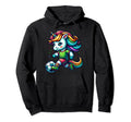 Footballer Unicorn Fans Soccer Team Hoodie - Unique Graphic Unisex
