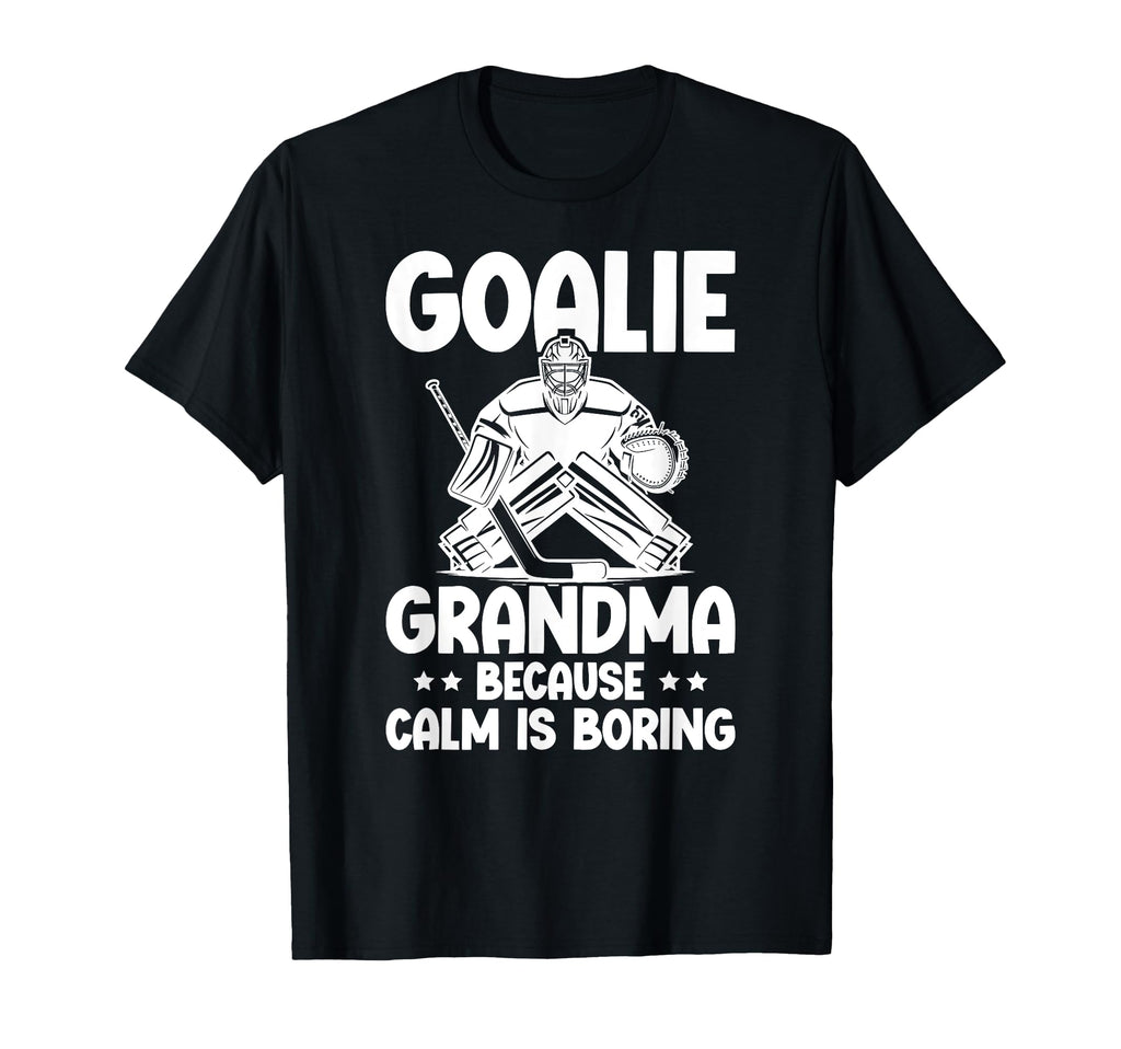 Funny Hockey Goalie Grandma Ice Hockey T-Shirt - Minimalist Print Unisex