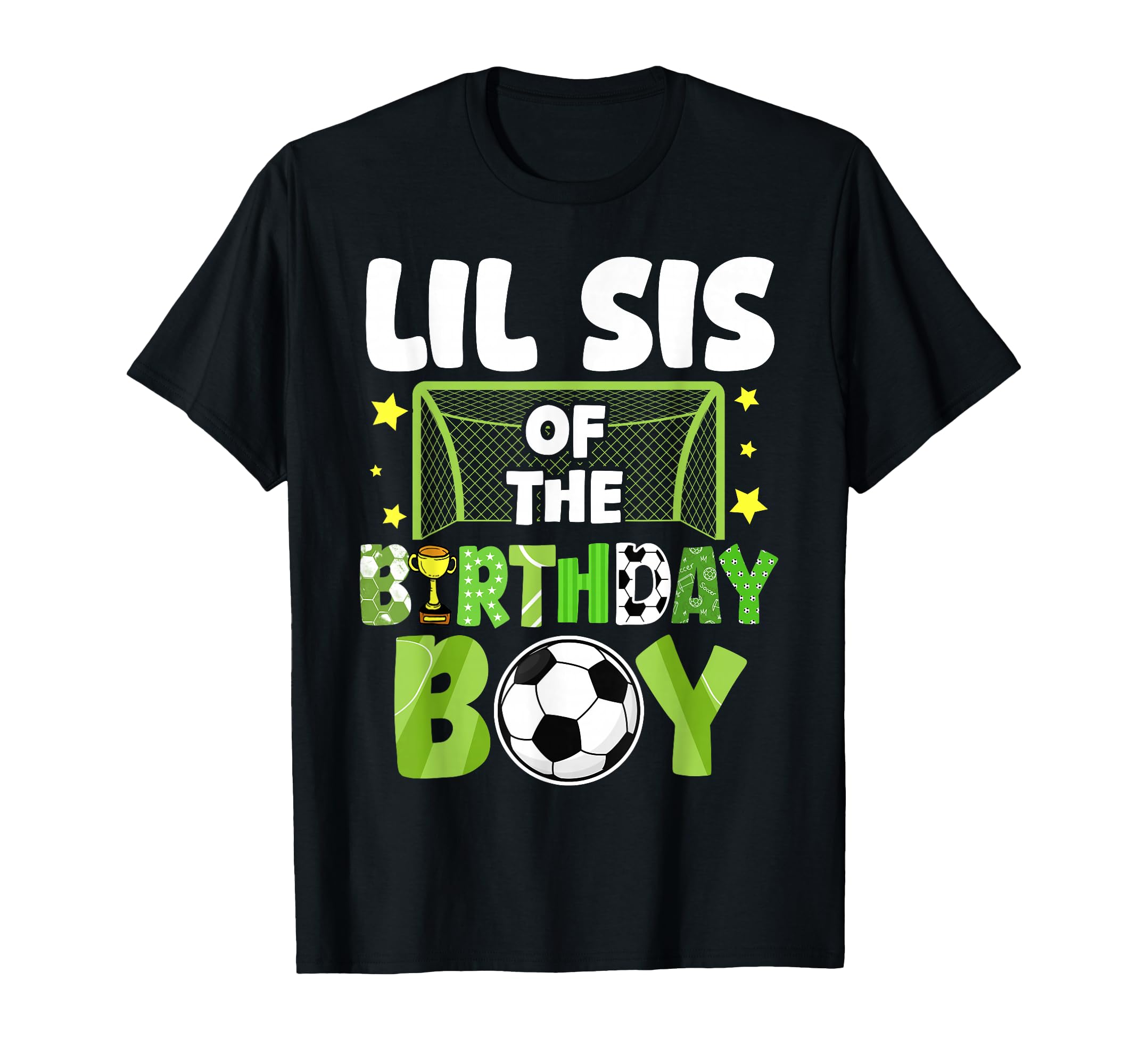 Soccer Lil Sis Birthday Party Family T-Shirt - Graphic Print Men Women