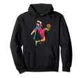 King Playing Football Royal Footballer Hoodie - Graphic Print Unisex