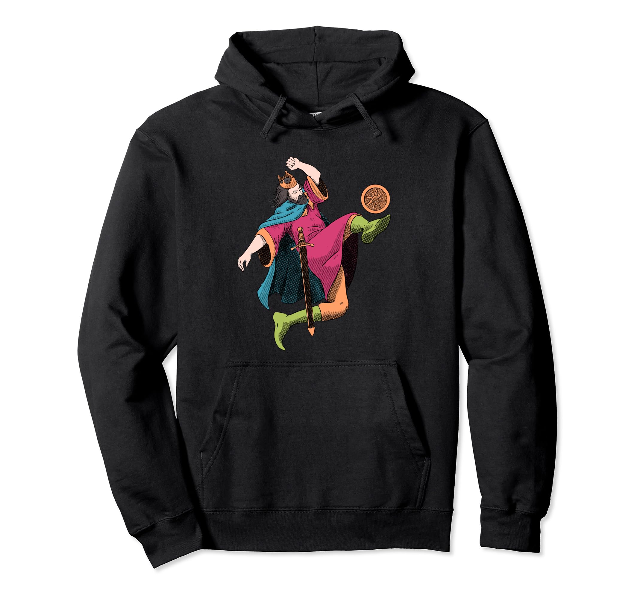 King Playing Football Royal Footballer Hoodie - Graphic Print Unisex
