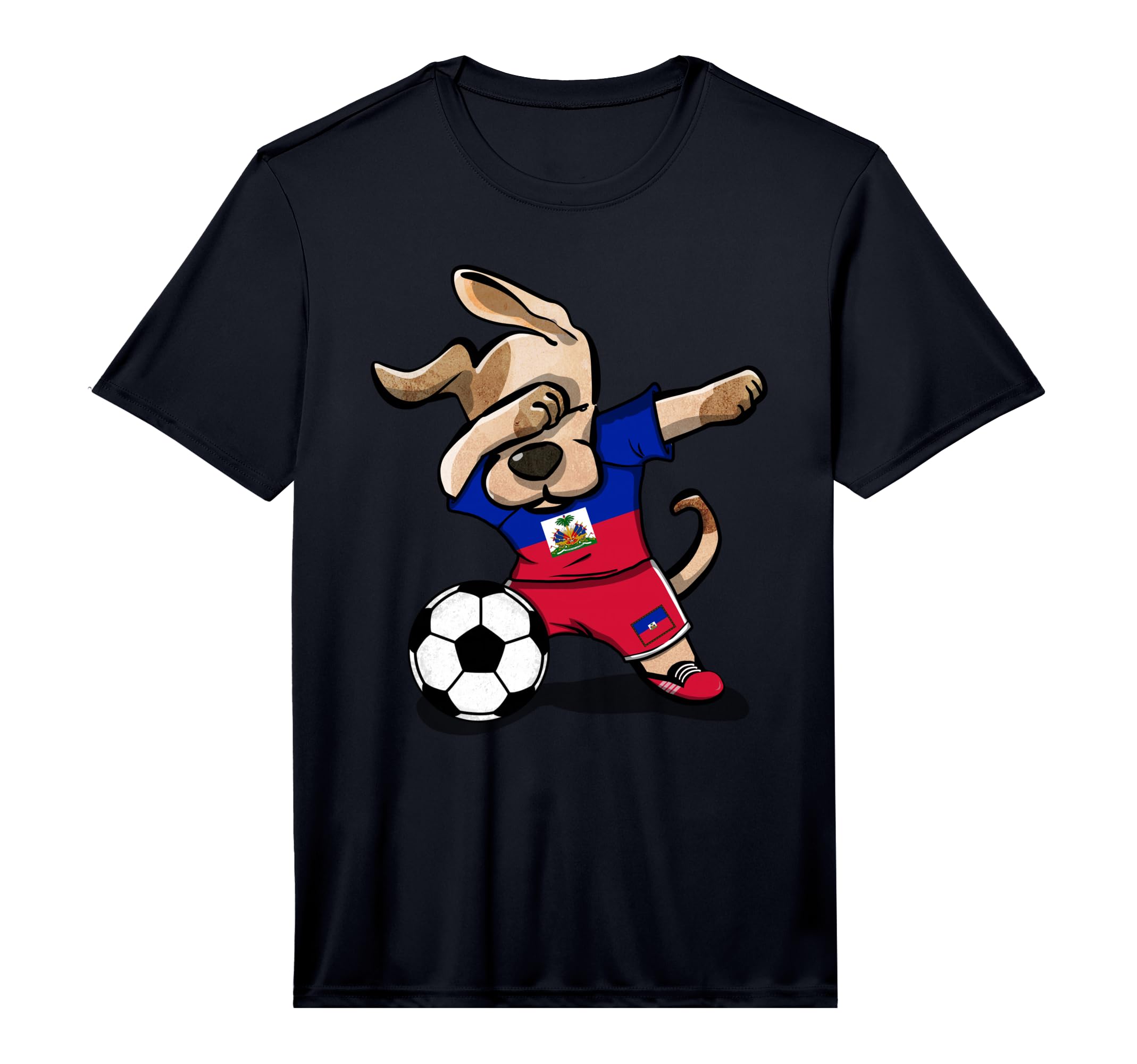 Dabbing Dog Haiti Soccer Jersey Haitian T-Shirt - Minimalist Print Unisex