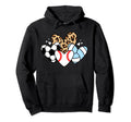 Baseball Volleyball Soccer Heart Funny Hoodie - Novelty Apparel for Adults