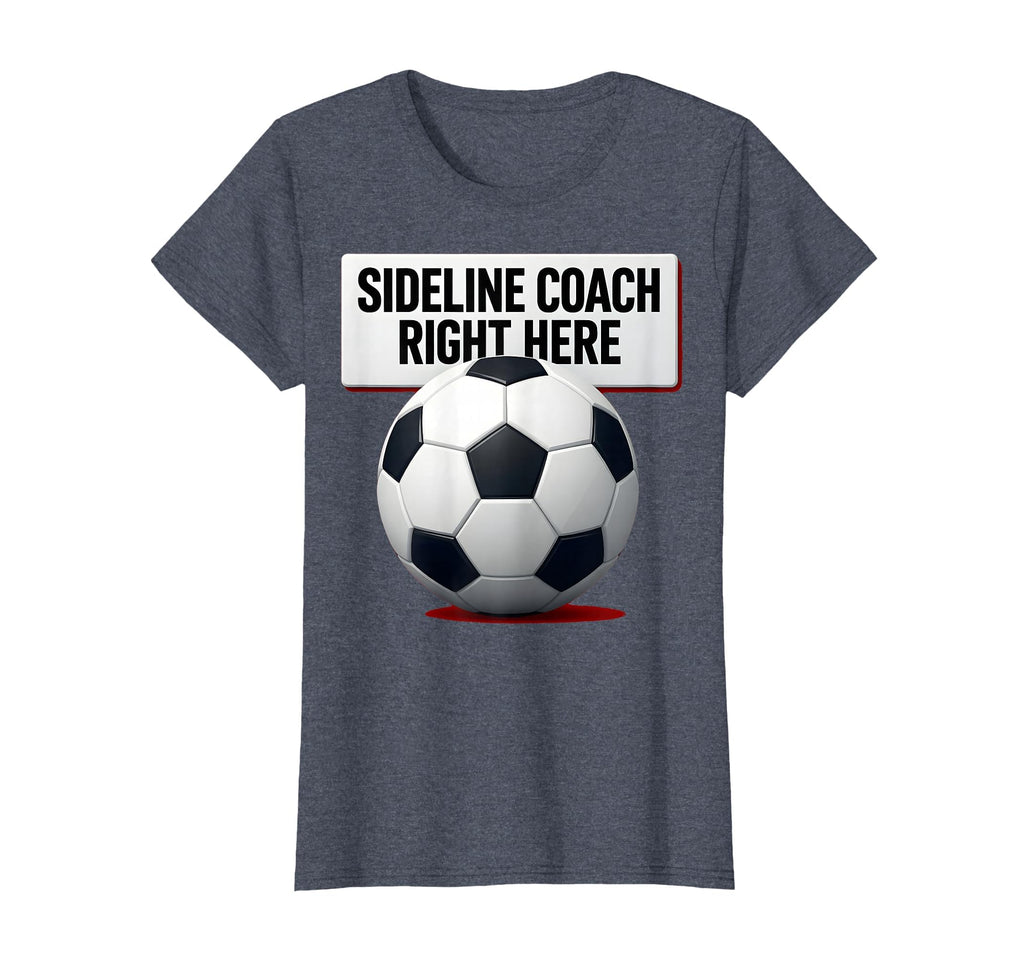 Sideline Coach Soccer Mom T-Shirt - Custom Art Print for Adults