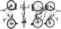 TORACK BIKEPAL No Lifting Swivel Bike Racks, Space Saving Wall Mounted Bike Holder for Garage, Bike Wall Hangers for Vertical Bike Storage (4 Pack)