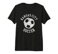 Kansas City Soccer Distressed 90S Tri T-Shirt - Custom Art Print Unisex