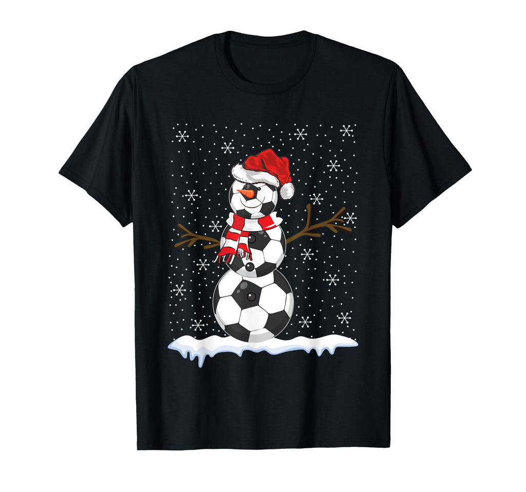 Ugly Snowman Soccer Ball T-Shirt - Casual Everyday Wear for Adults