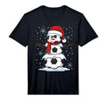 Soccer Ball Funny Snowman Pajamas T-Shirt - Fun Novelty Design for Adults