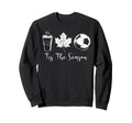 Tis Season Coffee Maple Leaf Soccer Sweatshirt - Graphic Print Men Women