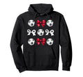 Soccer Balls Bows Womens Soccer Player Red Hoodie - Graphic Print Unisex