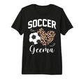 Soccer Geema Heart Leopard Mom Grandma T-Shirt - Trendy Graphic for Adults