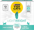 Purina Tidy Cats Lightweight Free and Clean Unscented, Multi-Cat, Clumping, 99.9 Percent Dust Free Cat Litter - 12 lb. Box