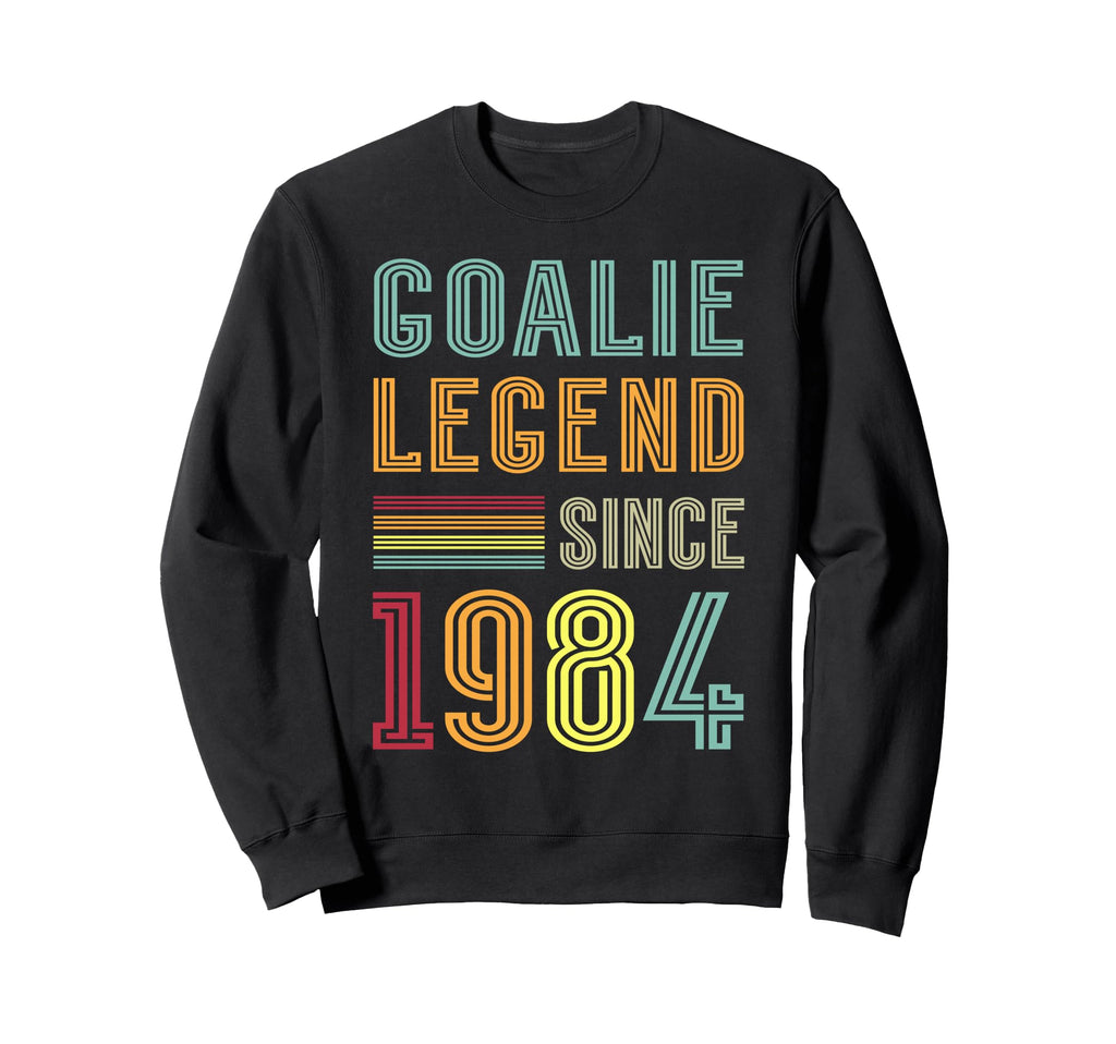 Goalkeeper Legend 1984 Sports Goal Sweatshirt - Trendy Graphic for Adults