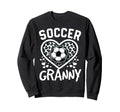 Soccer Granny Leopard Heart Sweatshirt - Fun Novelty Design for Adults
