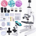 Microscope for Kids 40X-2000X, Microscope for Children 8-12 Years Old with LED Fill Light, Slides and specimens Ideal for School Labs Homeschooling
