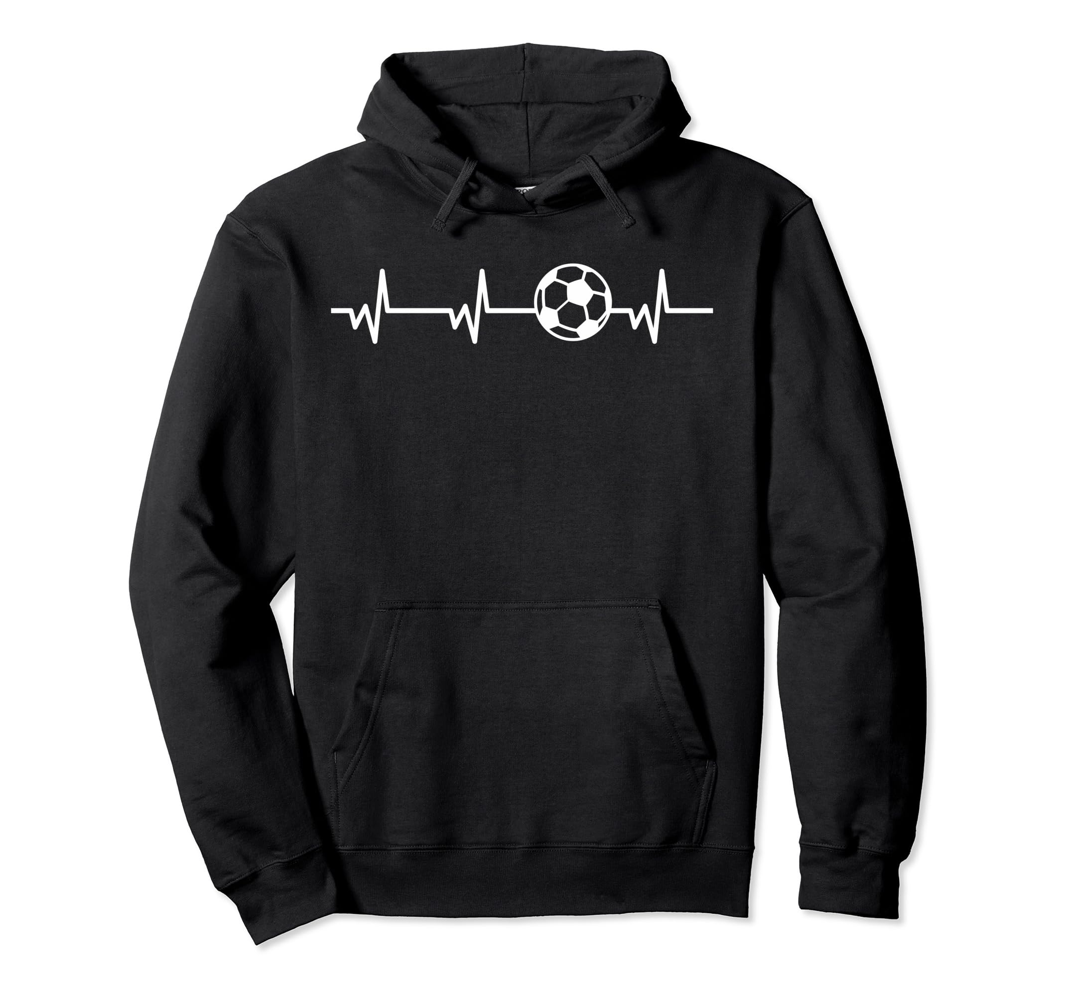 Soccer Heartbeat Ball Funny Soccer Lover Hoodie - Unique Graphic Unisex