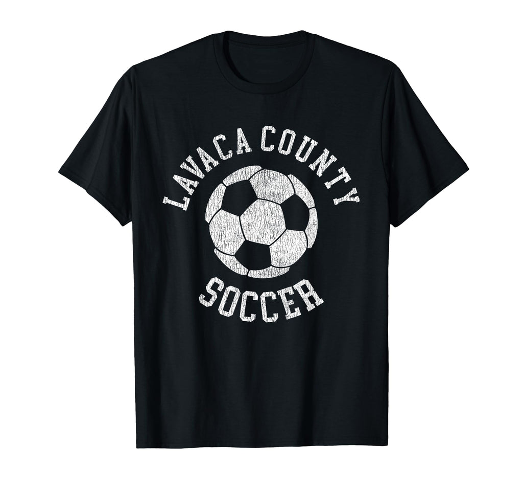 Lavaca County Soccer Distressed 90S T-Shirt - Fun Novelty Design for Adults