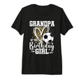 Grandpa Birthday Soccer Ball Leopard T-Shirt - Novelty Apparel Men Women