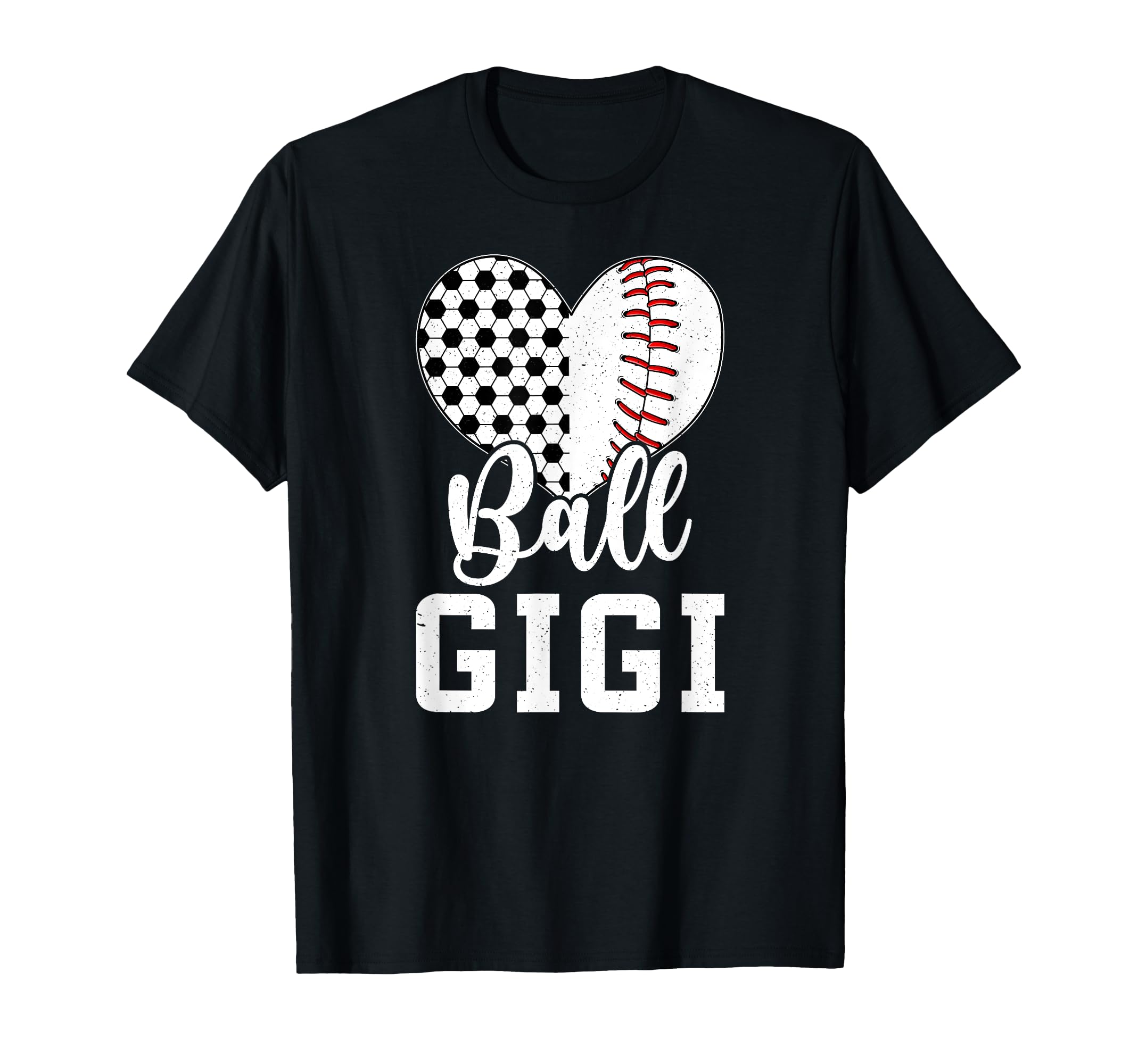 Ball Gigi Grandma Heart Baseball T-Shirt - Unique Graphic for Adults