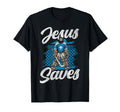 Ice Hockey Goalie Goalkeeper Jesus T-Shirt - Custom Art Print for Adults