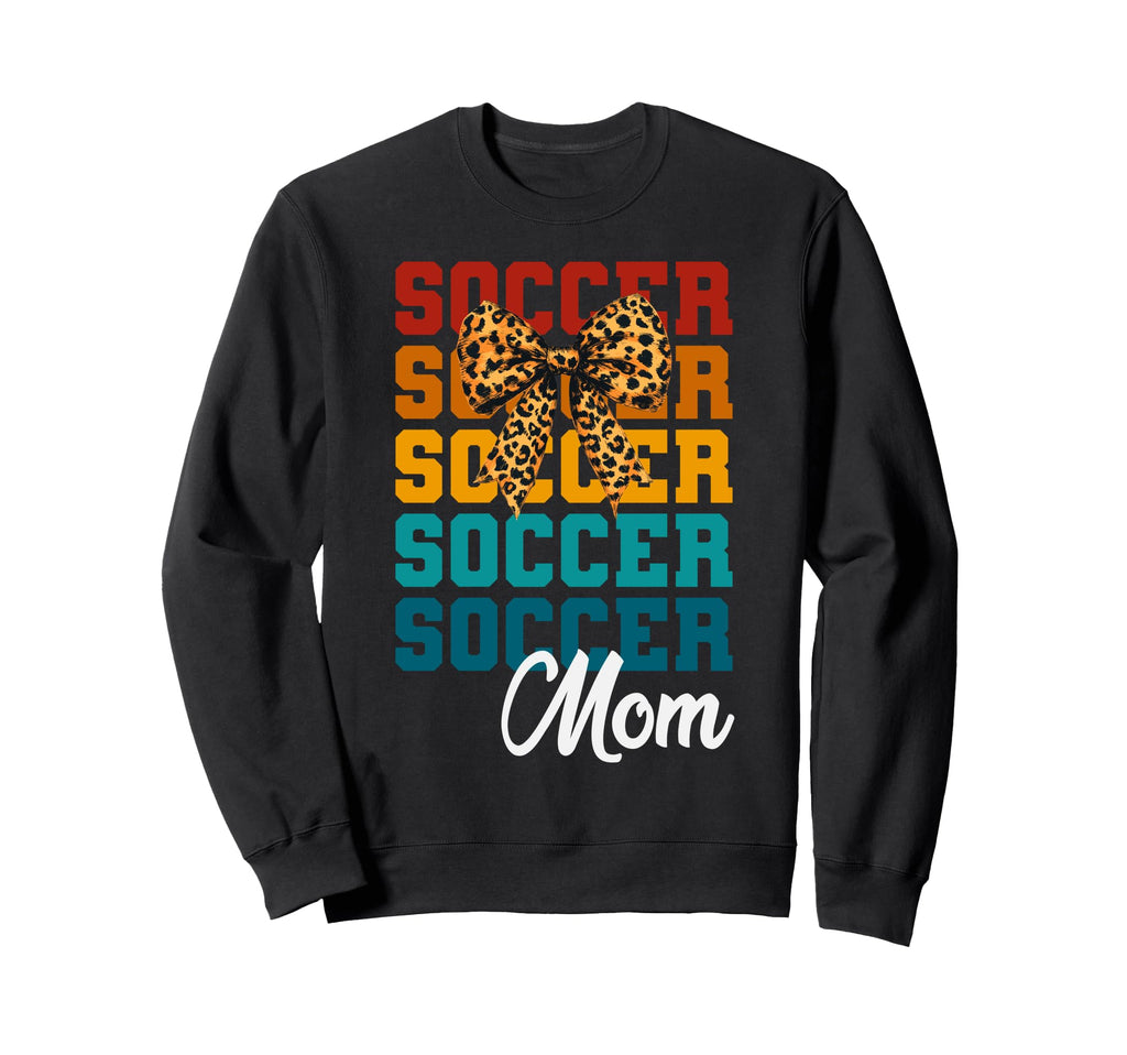 Coquette Bow Soccer Mom Soccer Lovers Sweatshirt - Streetwear Style Unisex
