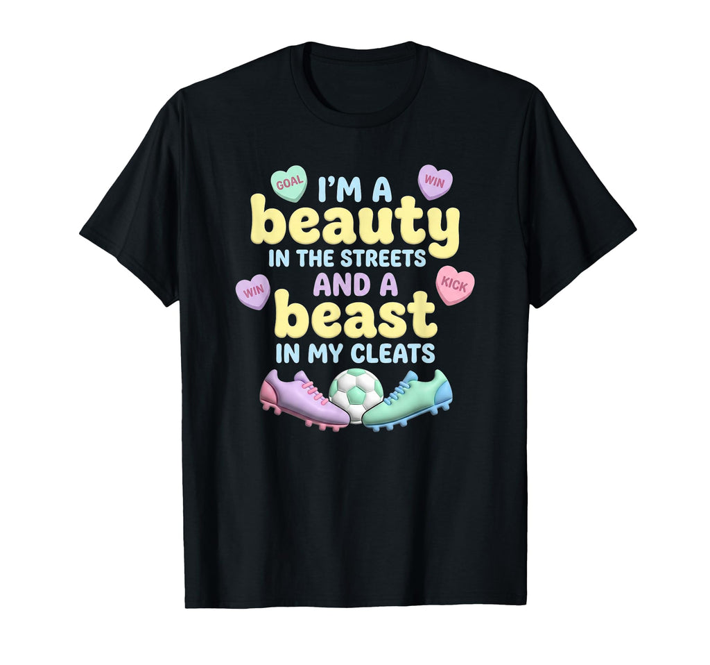 Im Beauty Beast My Cleats Pastel Candy T-Shirt - Novelty Apparel Unisex