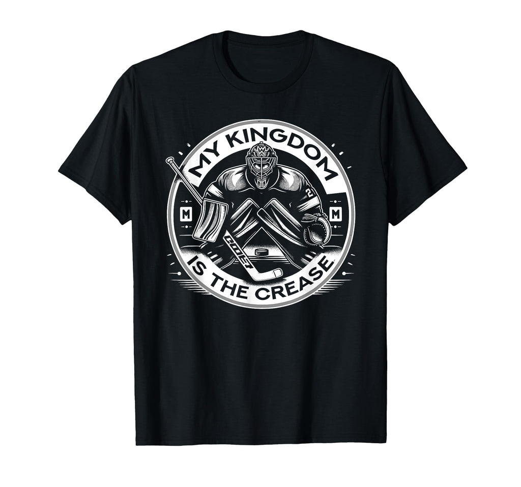 Ice Hockey Goalie Goaltender Keeper T-Shirt - Minimalist Print Men Women