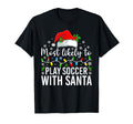 Most Likely To Play Soccer Santa T-Shirt - Custom Art Print for Adults