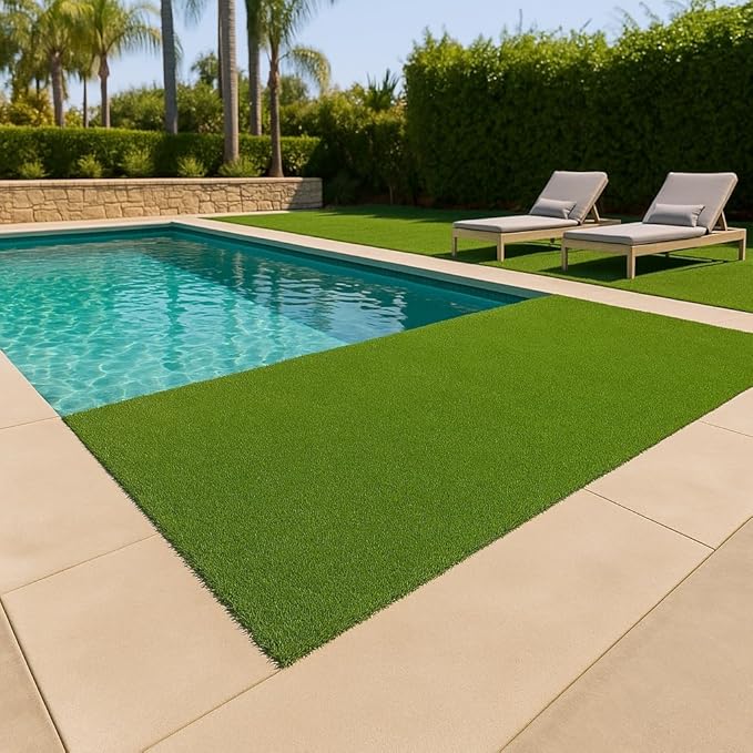 Ottomanson Artificial Turf Golf Hitting Mat 6'6" x 12' Indoor/Outdoor Waterproof Synthetic Fake Grass for Putting Practice Baseball Football Sports Gym Backyard, Custom Size 2' up to 30'