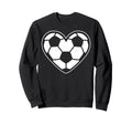 Soccer Heart Soccer Silhouette Soccer Sweatshirt - Novelty Apparel Unisex