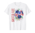 Trendy Soccer Life All Over World T-Shirt - Custom Art Print Unisex