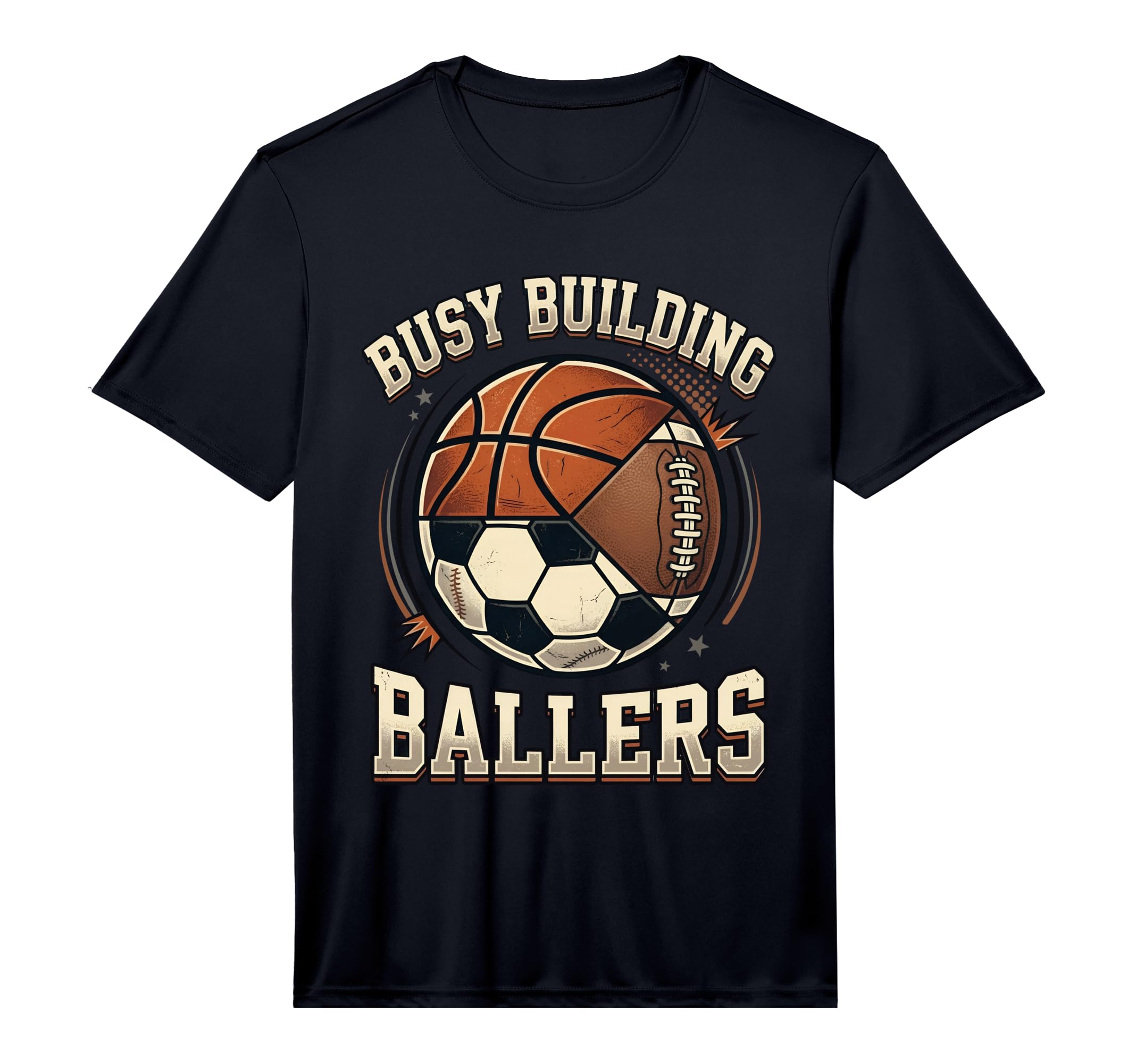 Funny Busy Raising Ballers Football T-Shirt - Graphic Print Men Women