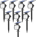 NIORSUN Solar Spot Lights Outdoor,23 LEDs Landscape Lighting with Auto On/Off and 3 Lighting Modes, IP67 Waterproof Spotlights,Outdoor Solar Lights for Yard Garden,8 Pack(Cool White)