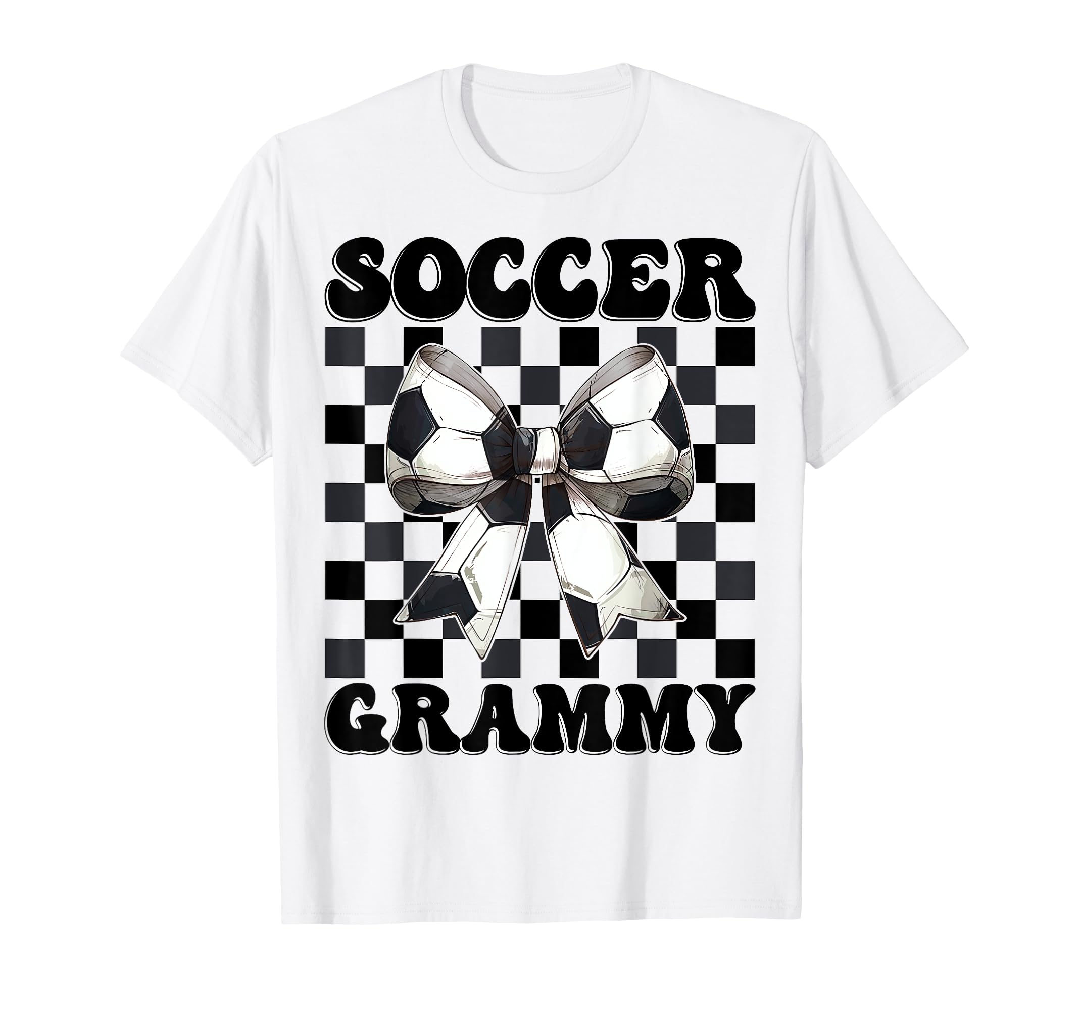 Soccer Grammy Soccer Grandma Coquette Bow T-Shirt - Minimalist Print Unisex
