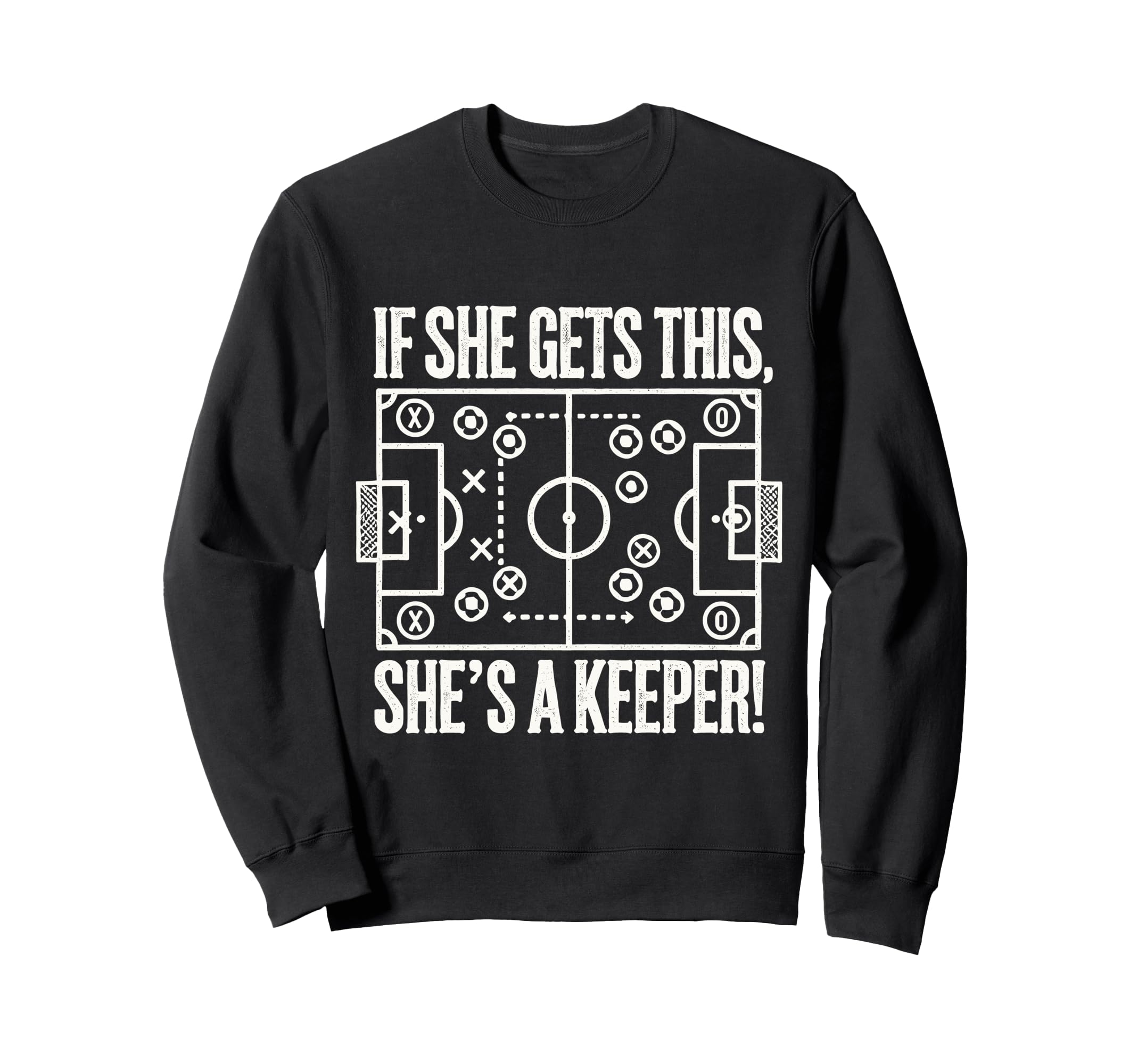 Soccer Goalie Art Soccer Coach Sweatshirt - Custom Art Print Men Women