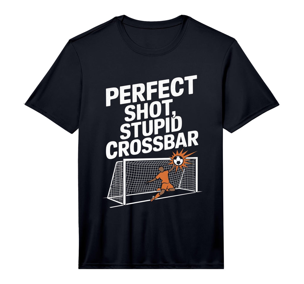 Shot Stupid Crossbar Funny Soccer T-Shirt - Trendy Graphic Unisex