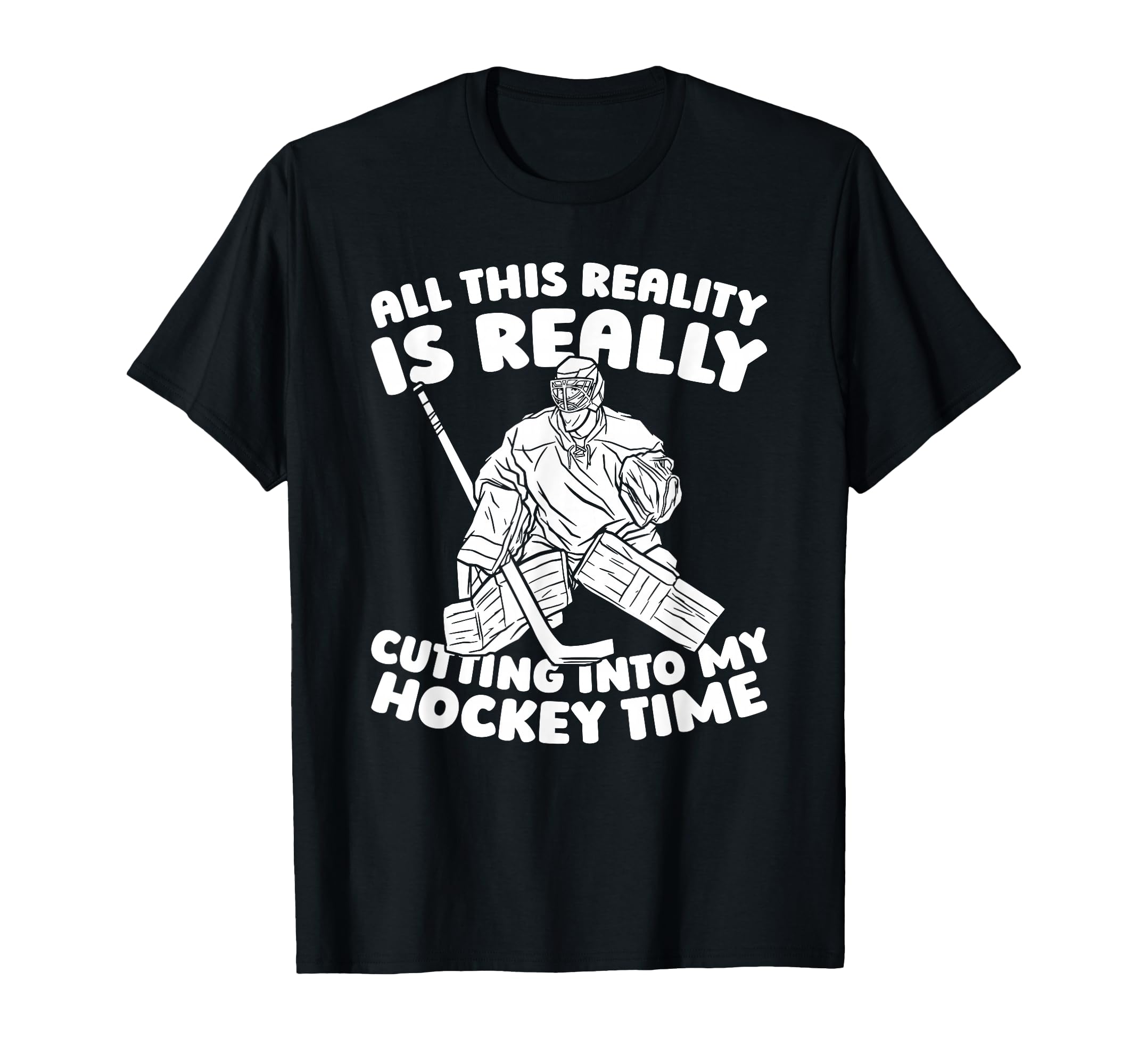 Hockey Goalkeeper Ice Hockey Goalie T-Shirt - Fun Novelty Design for Adults