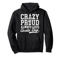 Crazy Proud Hockey Goalie Gigi Hoodie - Casual Everyday Wear Men Women