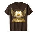 Eat Sleep Soccer Repeat Mens Soccer T-Shirt - Streetwear Style Men Women
