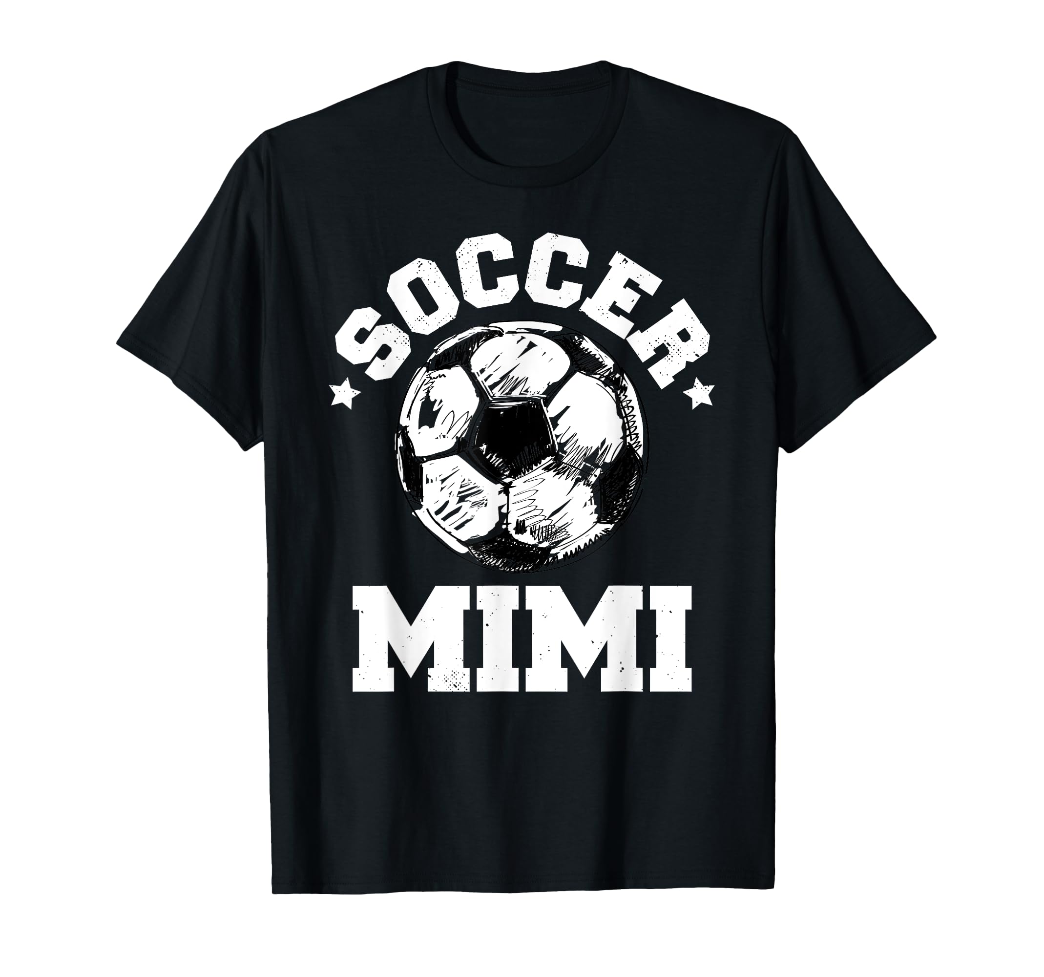 Soccer Mimi Soccer Ball Distressed T-Shirt - Custom Art Print Men Women